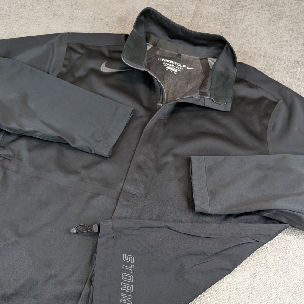 Nike Golf Storm-Fit Jacket Mens XXL Black Full Zip Weather Resistant Performance